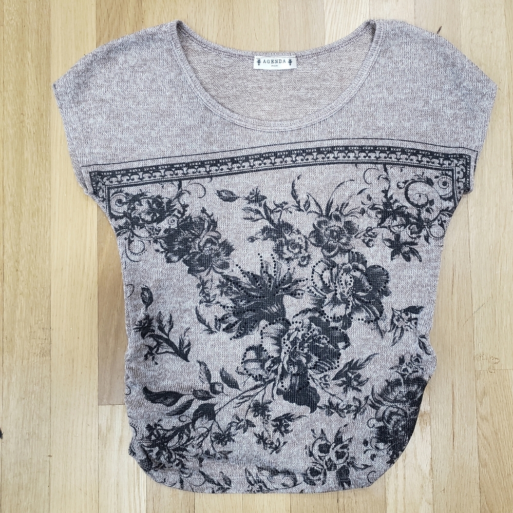 Agenda | Short Sleeve Knit Blouse